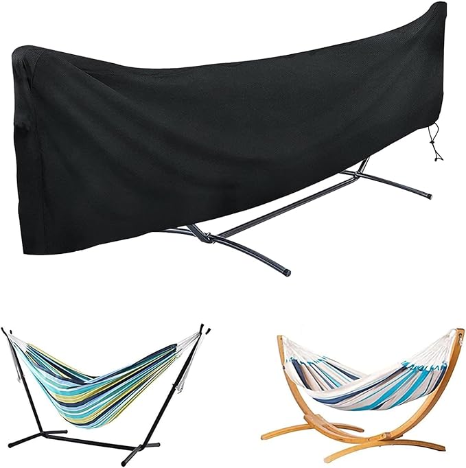Outdoor Hammock Cover 122 x 7 x 32 inch – Waterproof Heavy Duty Hammock Stand Cover Fits Curved and Straight Frame Hammocks