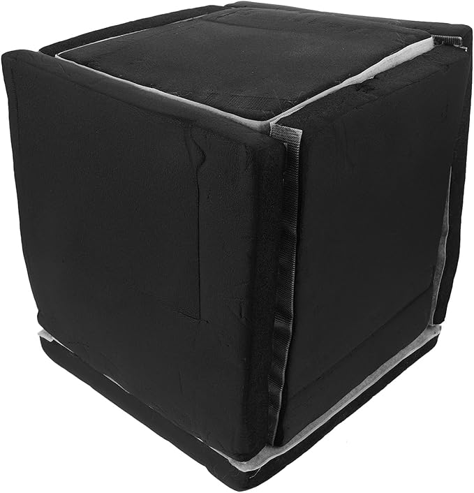 Kisangel Thick Sponge Soundproof Enclosure Box Black Sound Deadening Noise Reduction Barrier Generator Cover for Home Commercial Industrial Filter Shield 11 X 9.8