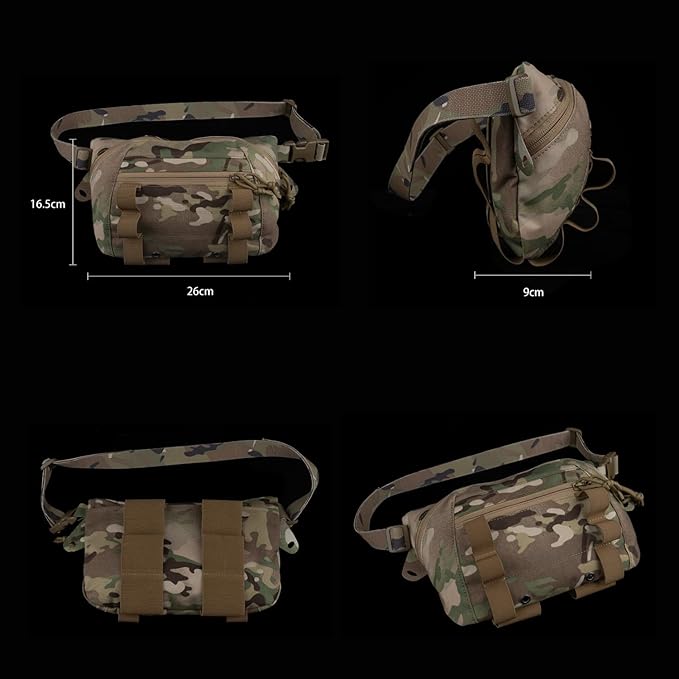 Tactical Drop Pouch Fanny PackUtility EDC Large Multi-Purpose Waist Bags for Tactial Vest Chest Rig