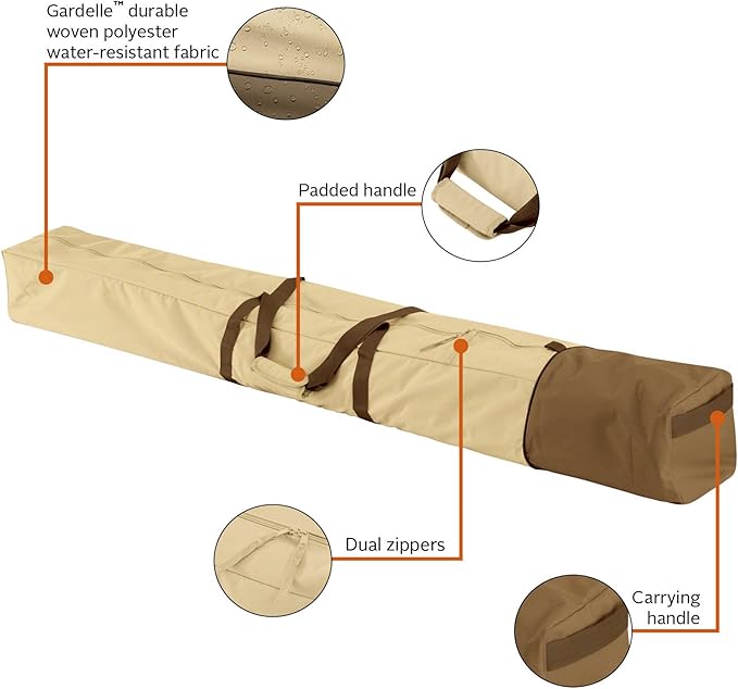 Classic Accessories Veranda Water-Resistant 72 Inch Oversized Patio Hammock and Steel Stand Storage Bag