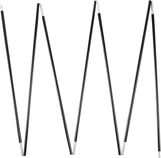 Aluminum Tent Poles Replacement Black Pre-Assembled Tent Pole 7001 T6 Heated Camping Tent Rod