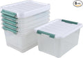20 Quart Clear Stackable Storage Box 6-Pack Plastic Storage Container with Latching Lid
