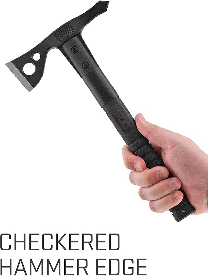 SOG FastHawk- Lighter Faster Agile Throwing Hatchet Versatile Survival Tactical Axe for Competition Throwing and Camping Hunting and Packing-Black (F06TN-CP)