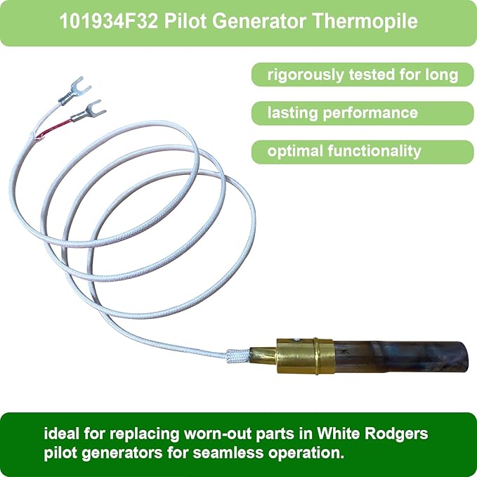 101934F32 White Rodgers Pilot Generator Thermopile 750mv millivolt Compatible With White Rodgers Replacement for 1950-001 Thermopile