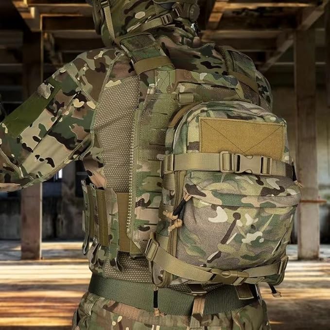 Jungle Leopard Tactical Mini Hydration Bag MOLLE Water Backpack Pack Bladder Pouch Vest Pocket for Airsoft(BCP)