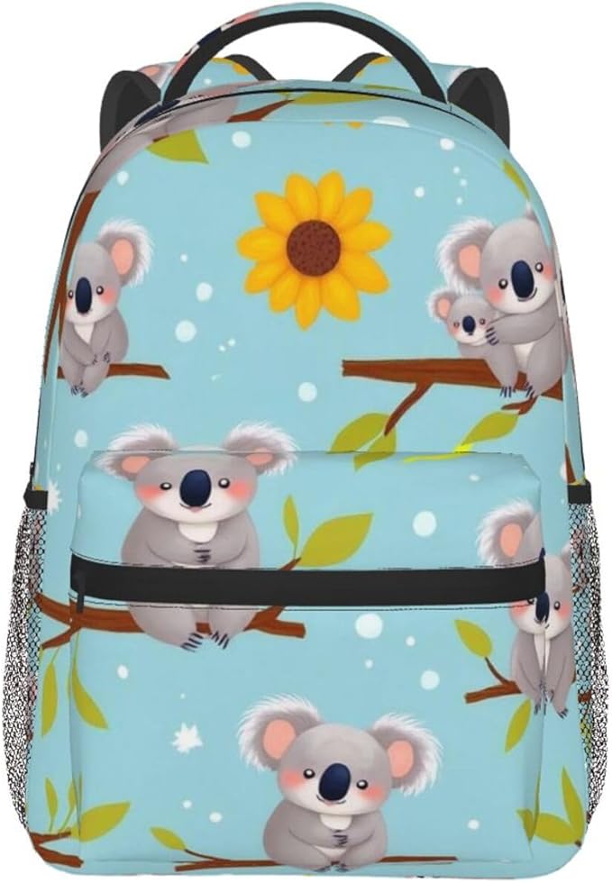 Men Women Business Travel Anti Theft Laptops Backpack Large Capacity Bookbag Computer Bag - for Sunflower Cute Cartoon Koala Bear