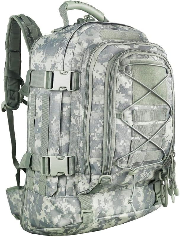 Extra Large 60L Tactical Backpack for Men Women Outdoor Water Resistant Hiking Travel Laptop Bag(ACU)