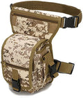 Drop Leg Bag for Men Tactical Metal Detecting Thigh Pack Tactical Drop Leg Bag Utility Pouch (Desert Digital)