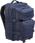 Mil-Tec Unisex Assault Pack - Rugged Durable Lightweight Ergonomic Versatile Tactical Outdoor Camping Hiking Backpack with Adjustable Padded Shoulder Straps &amp MOLLE Loops Dark Blue 36L