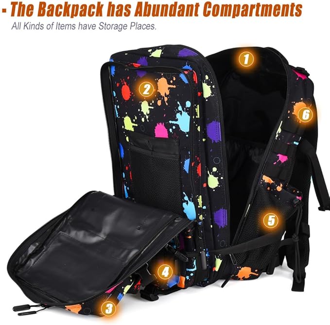 45L Tactical Backpack for Men Women Military Assault Pack with MOLLE Large 3 Day Bug Out Bag for Hiking Camping