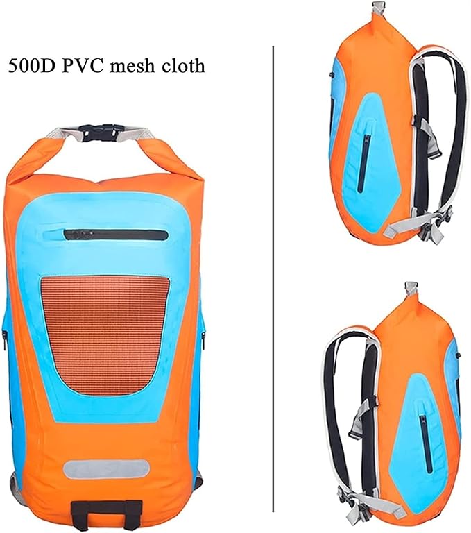 Waterproof Backpack 25L Heavy Duty Floating Waterproof Dry Bag Portable Seal Dry Bags with Zippered Pocket Lightweight Bags (Color : C)
