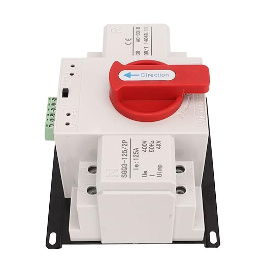 Oumefar Generator Changeover Switch Red Handle Power Automatic Transfer Switch 400V 125A for Factory Electronicswitch 125 amp Transfer Switch