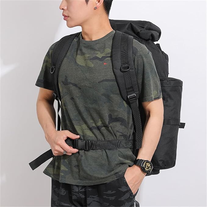 Military Tactical Backpack for Men 100L Waterproof Camping Hiking Travel Hunting Daypack Heavy Duty Adjustable Straps (Camo-2)