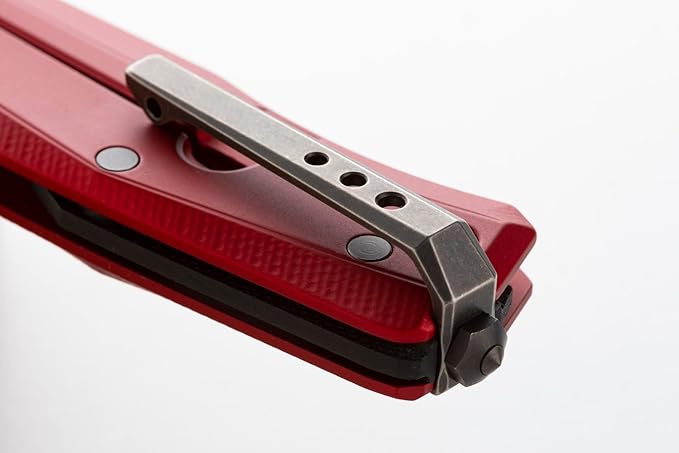 Lion Steel Myto Frame Lock MT01A RB Knife Black M390 Stainless and Red Aluminum Pocket Knives