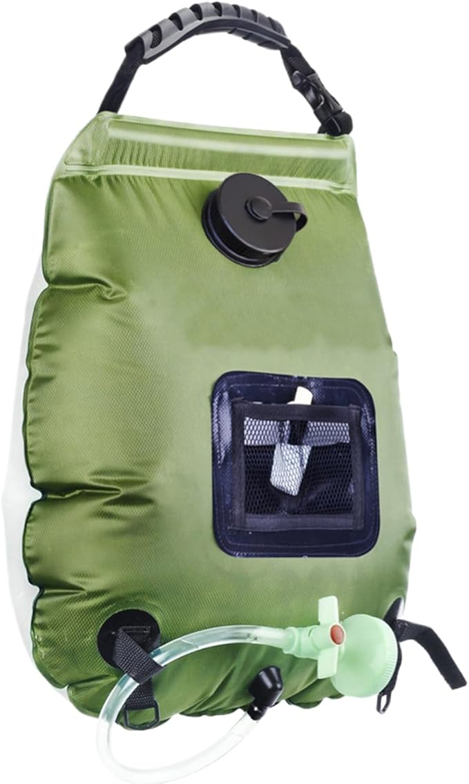 Camping Shower - ed Water Bag Portable Outdoor Bath System with High Capacity 5 Gallon Reservoir Dispensing Function Ideal for Beach Trips Hiking Cabin Retreats