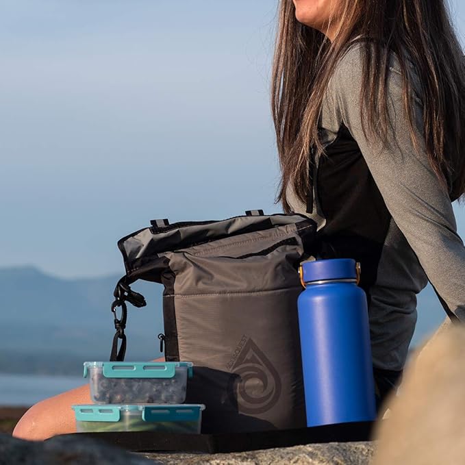 Aqua Quest Ice Cave Insulated Dry Bag - 5L &amp 12L Cooler Drybag - Waterproof Lightweight Compact - Grey Blue Black