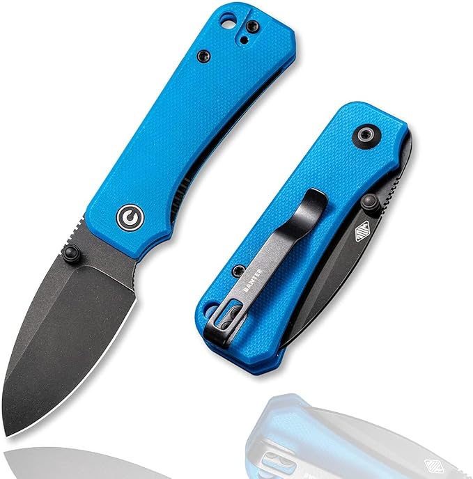 CIVIVI Baby Banter Pocket Folding Knife for EDC 2.34 Blade Small Knife with Titanium Thumb Stud Opener C19068S-3 (Blue)