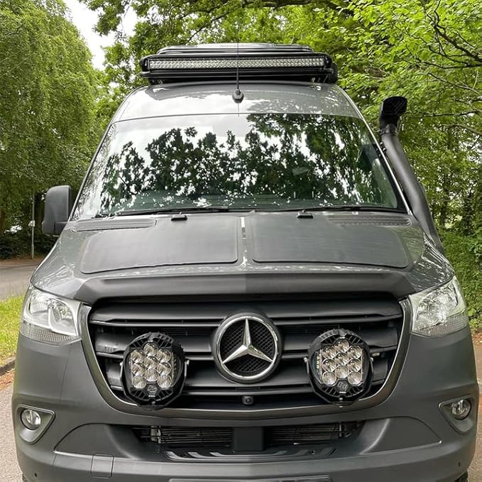 Lensun 90W 12V Hood Flexible Solar Panel for Mercedes-Benz Sprinter 3rd Gen(2019-present) - Off Grid Solar Power for Offroading/Overlanding/Camping