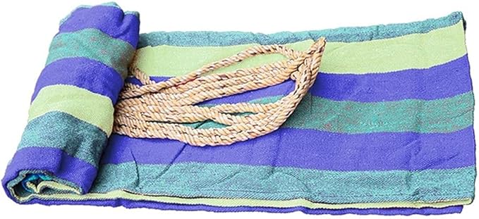 Portable Hammock Portable Swing Bed Hammock Cotton Canvas Camping Hammocks for Outdoor Beach Garden Backyard for Backpacking Beach (Color : White Transparent Brown)