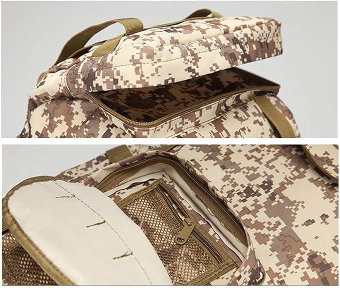 Outdoor Sports Pack Hiking Bag Tactical Rucksack Camo Knapsack Combat Camouflage Tactical Molle 50L Backpack - DD