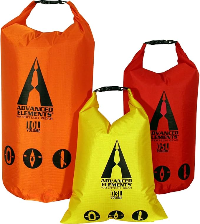 Advanced Elements Pack Lite Roll Top Dry Bag (Set of 3) Multi One Size (AE3506)