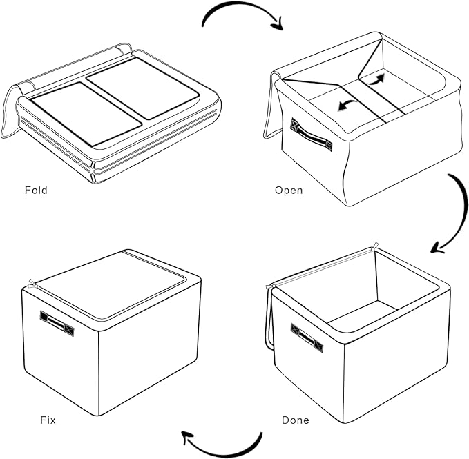 Bookshelf Storage Bins with Zipper Lid Retro Library Fabric Lidded Storage Baskets Cubes with Handles Decorative Foldable Shelf Closet Organizer Container