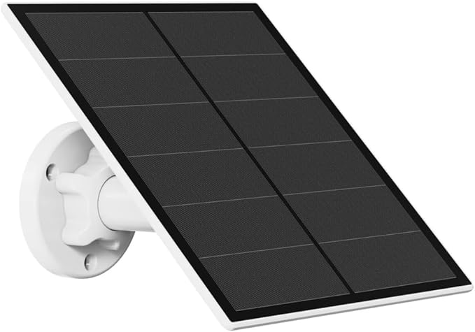 Vicohome 5W Solar Panel SP for Security Camera Outdoor WiFi - with Micro USB &amp USB-C Port for DC 5V Outdoor Rechargeable Battery Camera 360° Adjustable Bracket IP65 Waterproof