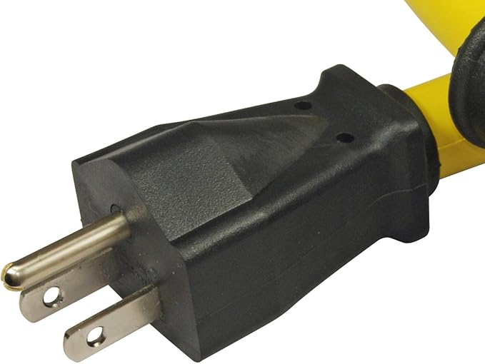 Conntek P515L530 1-Feet Generator Adapter 15-Amp U.S Plug to 30-Amp Locking Female Connector L5-30R 125 Volts Male-to-Female Connector Yellow