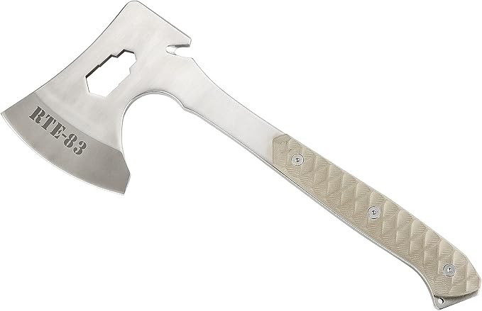 ROUTE83 Knives Hand Hammered Tactical Tomahawk Hatchet Axe with Kydex Sheath