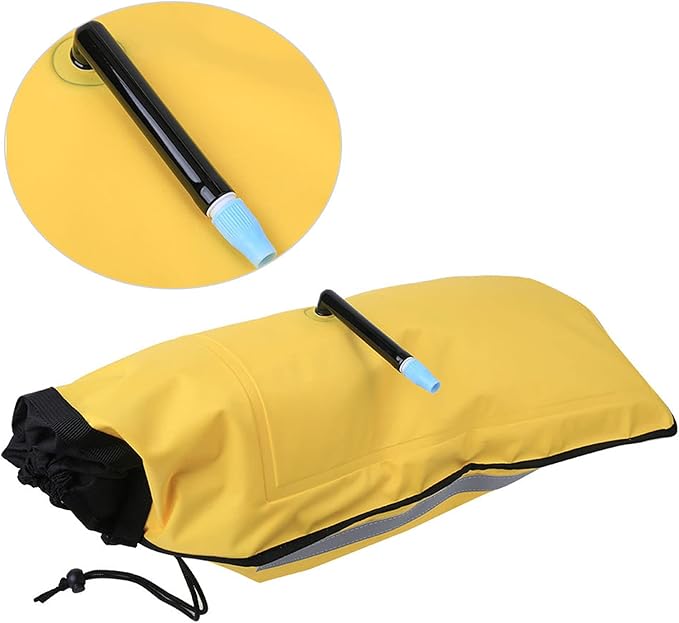 72.5x38cm/28.5x15in Floating Waterproof Dry Bag Nylon Rescue Inflatable Paddle Float Floating Bag Roll Top Sack Keeps Gear Dry