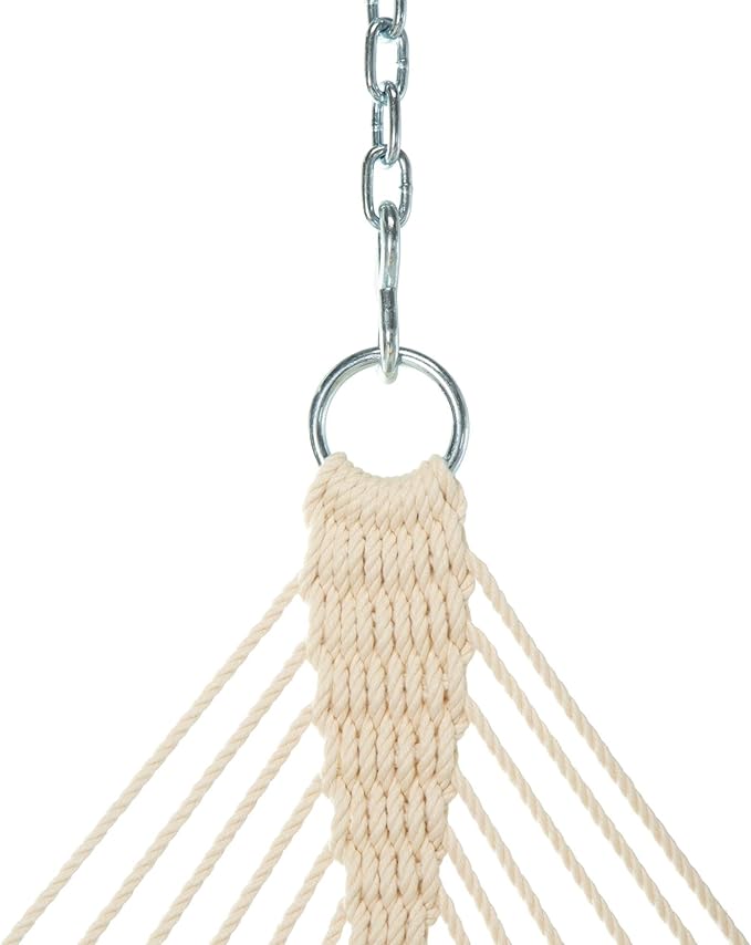 Hatteras Hammocks Gateway Mist Sunbrella Pillowtop Hammock with Free Extension Chains &amp Tree Hooks Handcrafted in The USA Accommodates 2 People 450 LB Weight Capacity 13 ft. x 55 in.