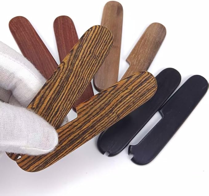 2-Piece Set Solid Wooden Scales Handle Blank DIY Replacement Fits for 91MM