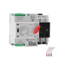 Mini ATS Automatic/Manual Transfer Switch 2P 125A AC220V 2POLE 125amps ATS Dual Power Transfer Switch for Home Generator Din Rail Mounted 220V Manual Transfer Switches Fast Transfer
