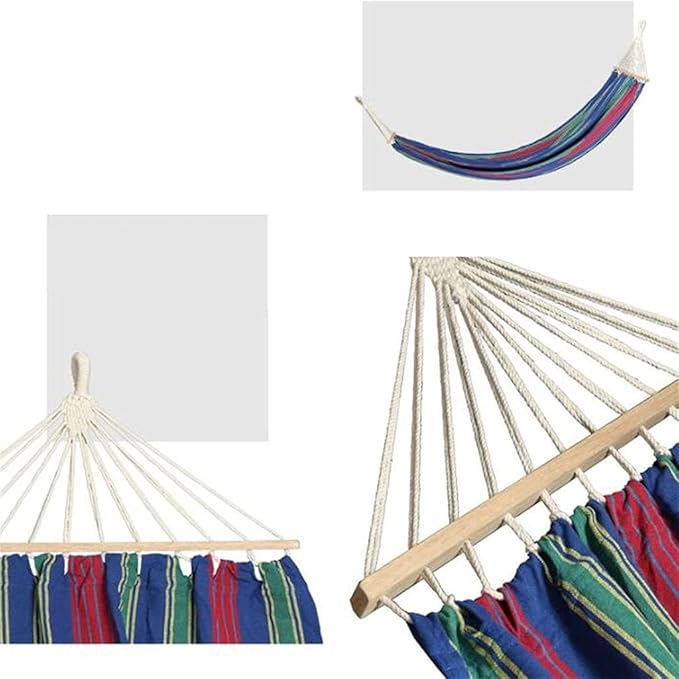 Portable Hammock Portable Hammock Solid Wood Sticks Outdoor Canvas Hammocks Hanging Chair for Backpacking Beach