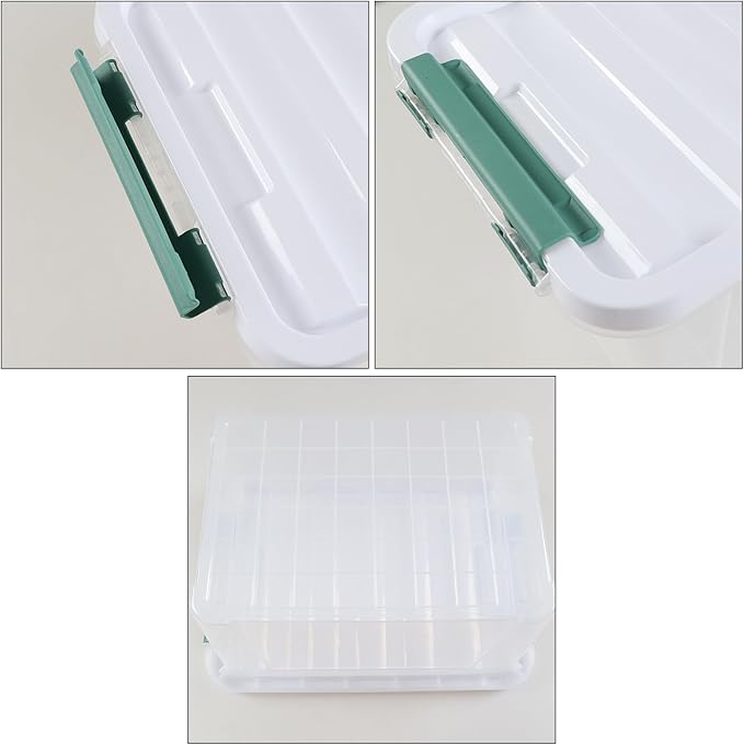 6-Pack 20 L Plastic Storage Box Clear Latch Storage Box with Lids