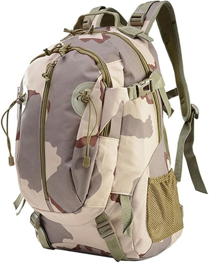 LINGYUE Tactical Backpack Outdoor Waterpoof Resistant Oxford Daypack With 16 Laptop Compartment For Hiking Camping Travel(C)