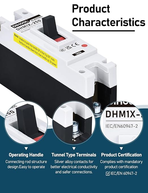 DIHOOL Main 160 Amp DC Circuit Breaker 240V Battery Disconnect Switch Master Switch for Car RV Marine Boat Truck Trolling