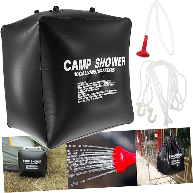 Portable Camping Solar Shower Bag Mesh Rv Outdoor Shower Solar Water Bag for Outdoor Activities