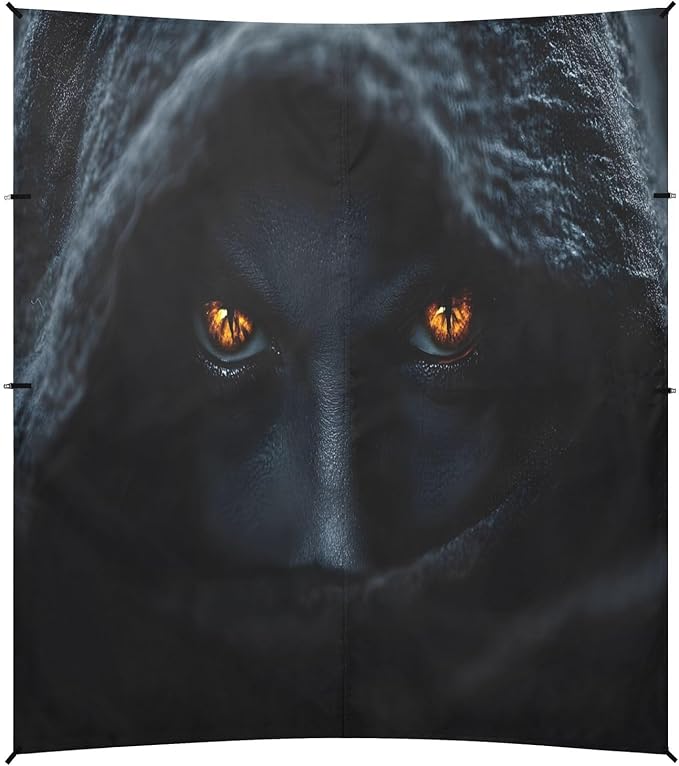 Devil Eyes Black Beach Tent Sun Shelter Set UPF50+ UV Protection 10.5 x 9.19 FT Camping Shade Canopy with Sandbags Sand Anchors Carrying Bag and Others