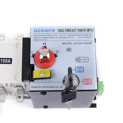 110V Dual Power Automatic Transfer Switch Dual Power Generator Changeover Switch 50HZ/60HZ