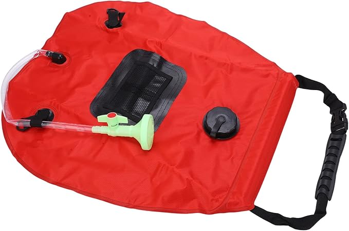 20L Folding Solar Heated Shower Bath Bags with Hose Shower Head Faucet for Camping Hiking