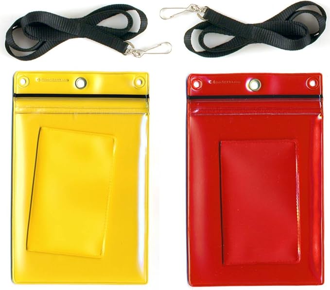StoreSMART - Fisherman &amp Boating Wallet Set - 2 Plastic Zippered Wallets w/Lanyards 2 Plastic Folding Card Holders