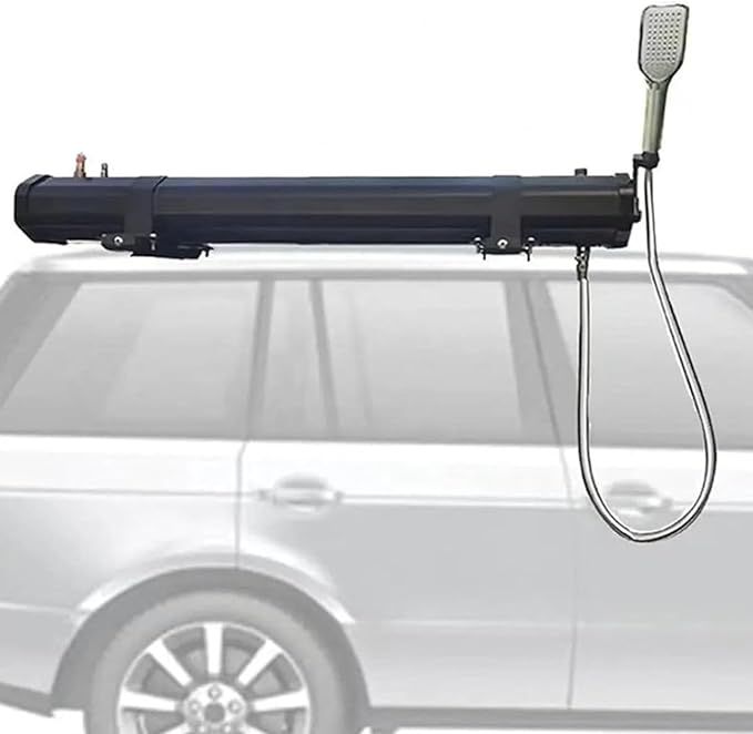 Solar Roof Rack ShowerCamping Shower Water Tank Outdoor Roof Rack Water Tankfor Trucks Off Road Vehicles (20L/5.28gal)