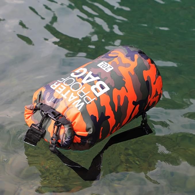 Waterproof Bag Set Floating Waterproof Drying Bag 20L Portable Lightweight Roll-top Drying Bag for Camping/Swimming (Color : Red)