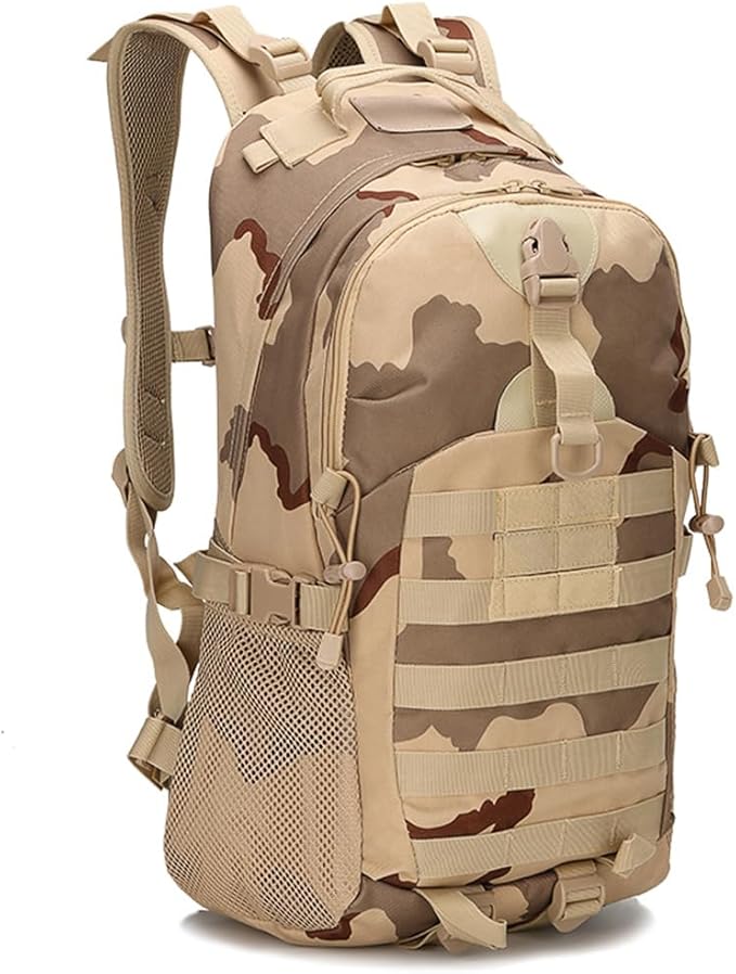 Tactical Backpack for Men Hiking Day Pack Molle Military Rucksack Waterproof Assault Pack Bag for Hunting Camping Trekking (Sansha Camouflage)