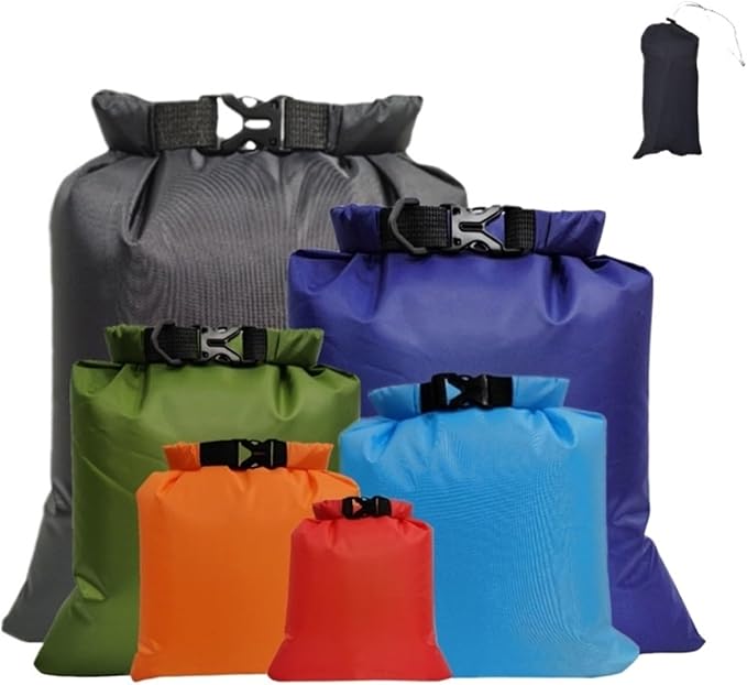 Waterproof Dry Bag 5PCS 1.5/2.5/3/3.5/5/8L Waterproof Dry Bag Pack Sack Swimming Rafting Kayaking River Trekking Floating Sailing Canoing Boating for SwimmingBoating(Mixed)