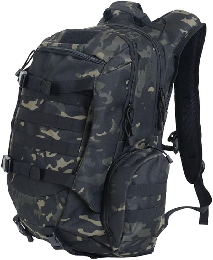 45L Waterproof Fishing Hunting Backpack Outdoor Military Rucksacks Tactical Sports Camping Hiking Trekking Bags (Camo black)