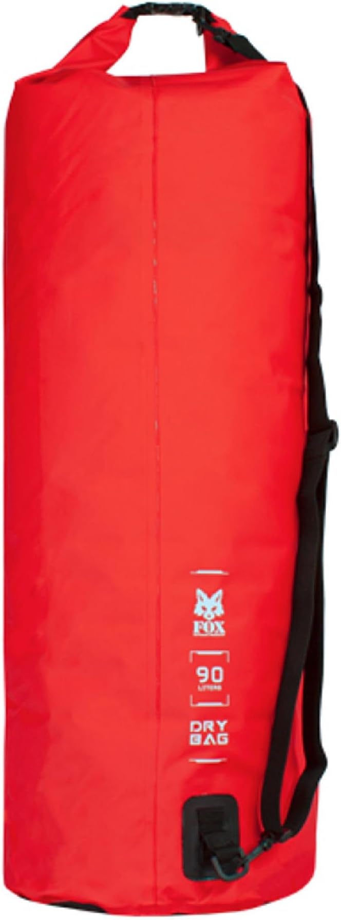 Fox Outdoor Products Super Heavy Weight Dry Bag – Waterproof PVC Roll-Top Duffel with Grip &amp Strap Design for Gear Storage 90 LITER RED