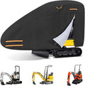 Mini Excavator Cover Fits 2000-3000 lbs Models 420D Waterproof Zippered Excavators Cover Compatible with Kubota K008-3/Bobcat E10/CAT 300.9D/Takeuchi TB210R UV Dust Snow Rain Protection Small
