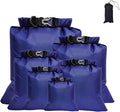 Waterproof Dry Bag 5PCS 1.5/2.5/3/3.5/5/8L Waterproof Dry Bag Pack Sack Swimming Rafting Kayaking River Trekking Floating Sailing Canoing Boating for SwimmingBoating(Dark Blue)